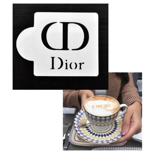 Other Cd Dior Stencil Template Coffee Cupcakes Diy Art Poshmark